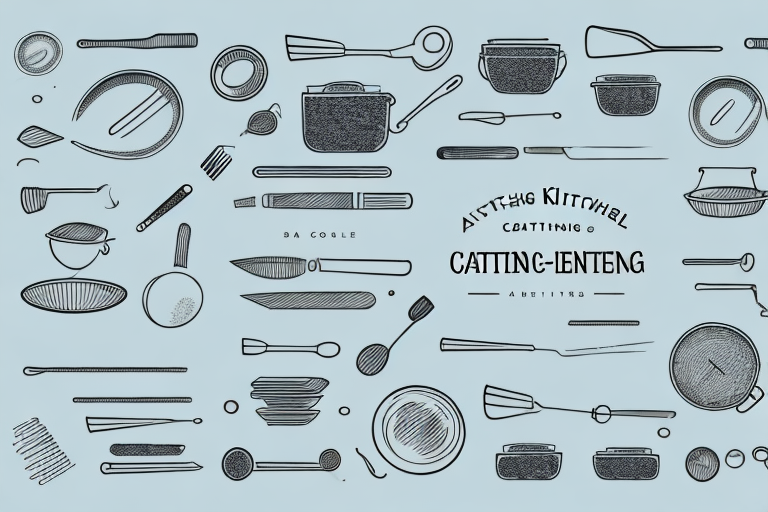 A catering business kitchen with ingredients and tools for creating a meal