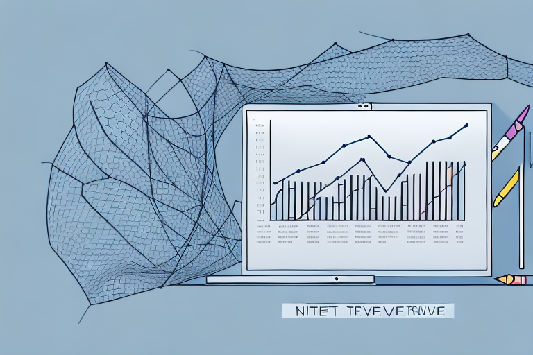 A graph showing an upward trend in net revenue