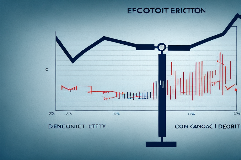 A graph showing the impact of an economic depression on debt-to-equity ratios