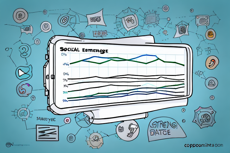 A graph showing a decline in social media engagement rate over time