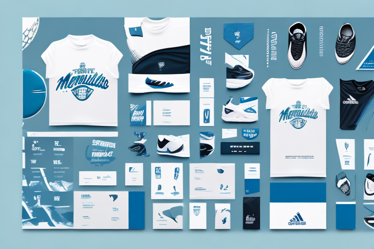A product package with an athletic theme