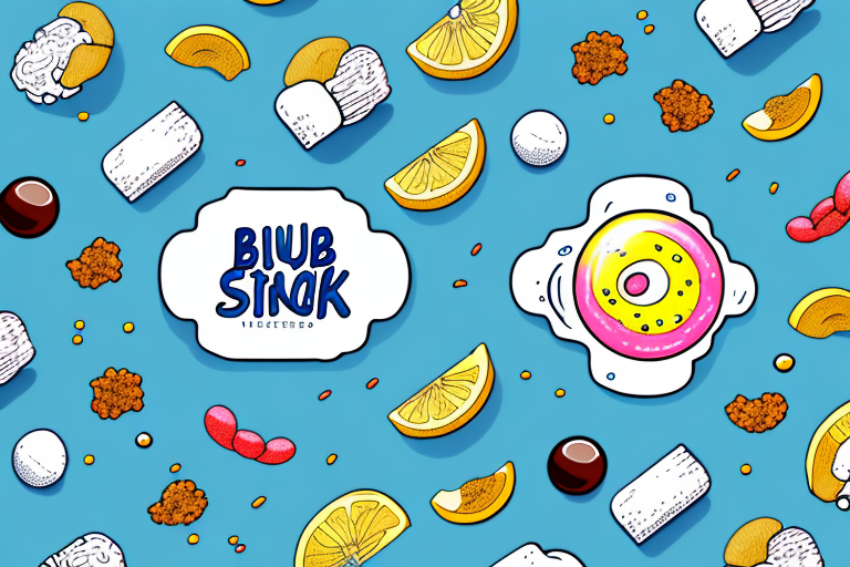 A snack food business with a bubble popping above it