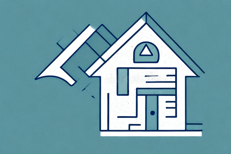 A house with a downward arrow to represent the declining population growth of a mortgage lending business
