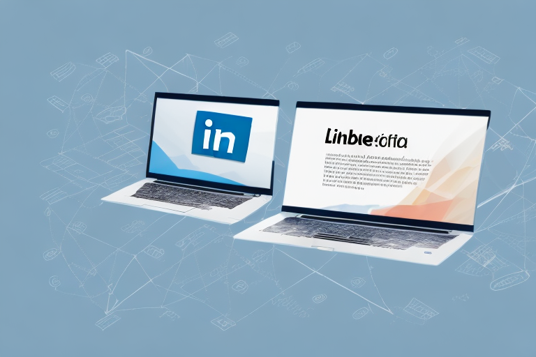 A laptop with a linkedin page open