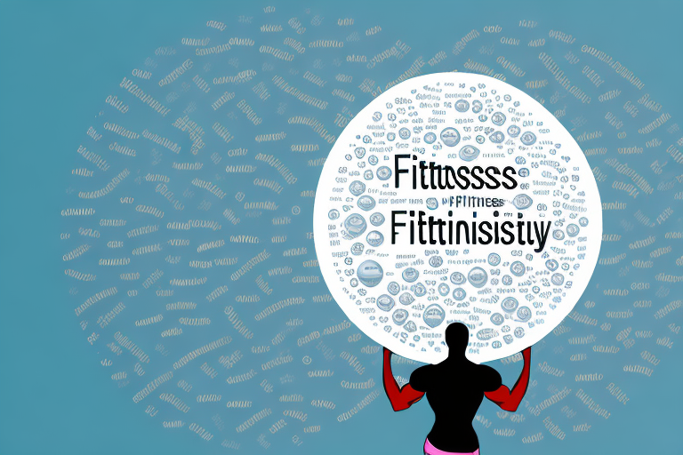 A fitness enthusiast surrounded by a bubble of financial symbols