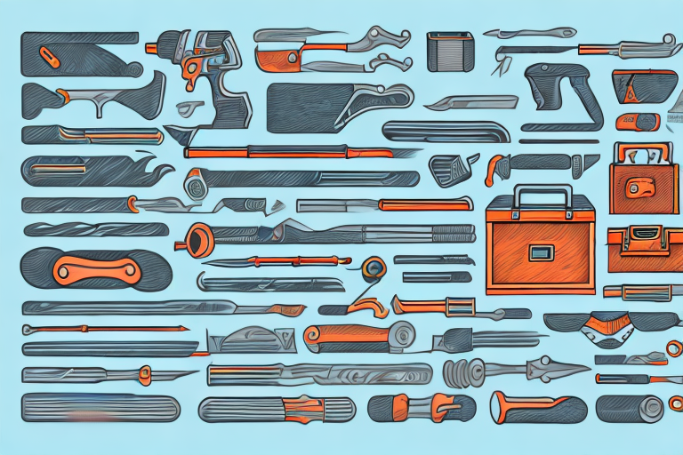 A toolbox with a variety of tools inside