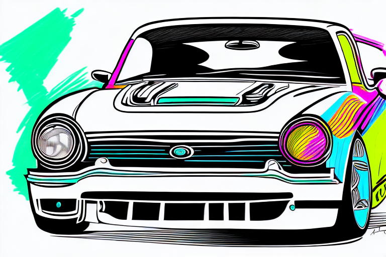 A car with bright colors and details that capture the enthusiasm of car enthusiasts