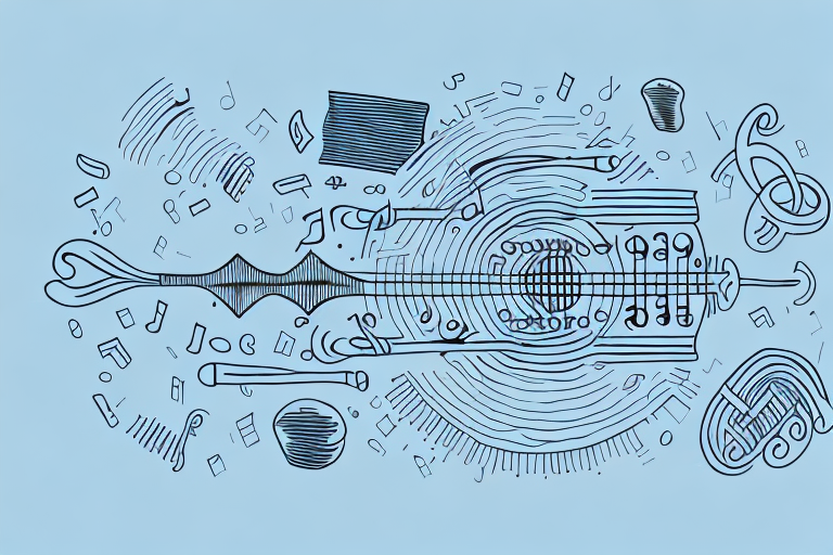 A musical instrument with a step-by-step guide of instructions around it